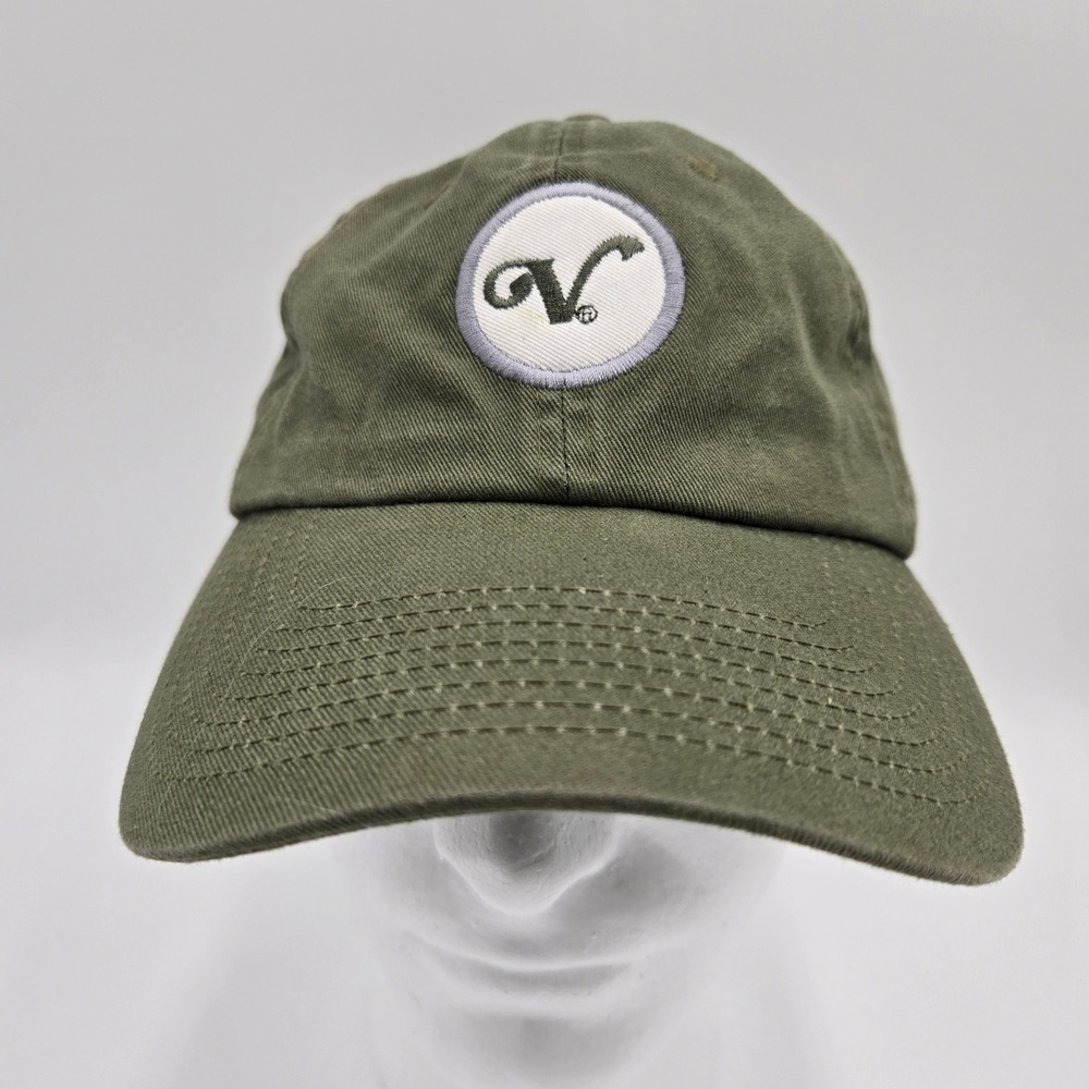 Ahead Authentics Olive Green Classic Fit Cotton Strapback Dad Hat C47LAR